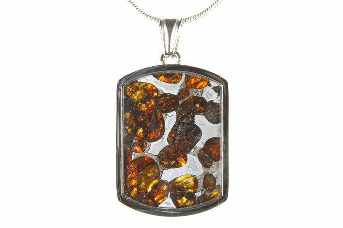 Sericho Pallasite Dog Tag Meteorite Pendant - Kenya #336114